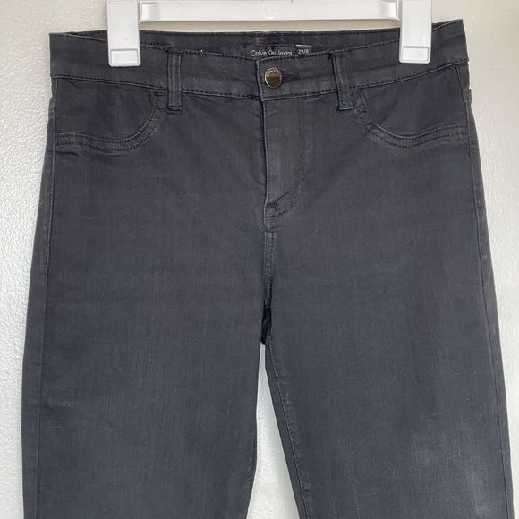 Calvin Klein Jeans Womens Pants Size 29 Size 8 Black Leggings Stretch Mid Rise - Picture 3 of 14